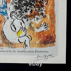 Marc Chagall Original Vintage 1975 Signed Print Framed