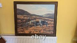 Martin Ridley Stalking Ponies Canvas Print Framed