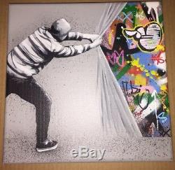 Martin Whatson Behind The Curtain Canvas Mini AP Signed 12x12 Revive Sold Out