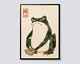 Matsumoto Hoji Frog Portrait, Traditional Sumi-e Line Art, Animal Nature Wall
