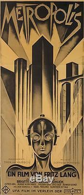 Metropolis 1927 Fritz Lang Vintage 3 Sheet Movie Poster Fine Art Lithograph S2