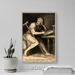 Michael Burghers Portrait of Epictetus (1715) Poster, Art Print, Painting