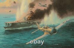 Midway, the Attack on the Sry by Anthony Saunders signed by Pacific veterans