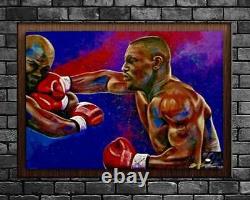 Mike Tyson & Evander Holyfield Artist Signed Limited Edition 16 x 20