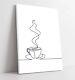 Minimalist Coffee Cup Illustration -deep Framed Canvas Wall Art Picture Print