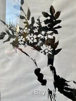 Mint Condition Framed Banksy Gross Domestic Product Flowers print. NOT RAT