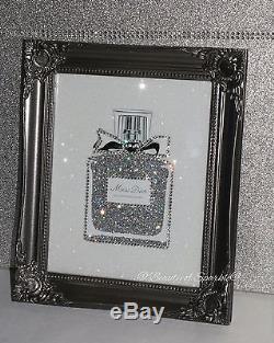 Miss Perfume with Glitter & crystals. Framed or Canvas! Any Size