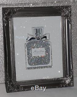 Miss Perfume with Glitter & crystals. Framed or Canvas! Any Size