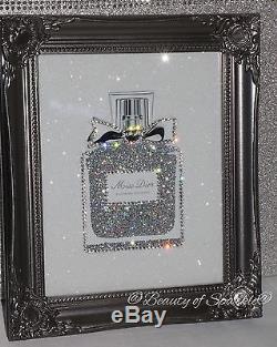 Miss Perfume with Glitter & crystals. Framed or Canvas! Any Size