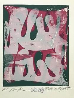 Modern ABSTRACT Serigraph Print Atsuko Okamoto Contemporary Pop Art 21 x 31