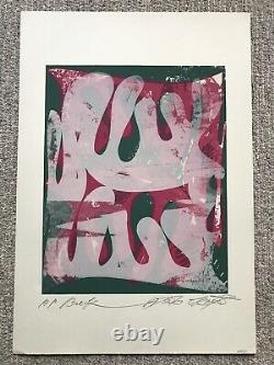 Modern ABSTRACT Serigraph Print Atsuko Okamoto Contemporary Pop Art 21 x 31