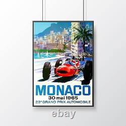 Monaco Grand Prix 1965 Poster grand prix Poster Vintage Motor Racing