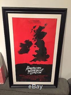 Mondo olly moss an american werewolf in london signed framed poster red variant
