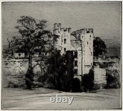 Mortimer Menpes (1855-1938) Pencil Signed Etching Warwick Castle