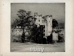 Mortimer Menpes (1855-1938) Pencil Signed Etching Warwick Castle