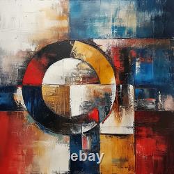 Multicoloured Abstract Oil Modern Style Painted Canvas Wall Art Picture Print