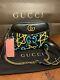 New Gucci Apollo Shoulder Bag Gucci Ghost Graffiti Print Black Leather