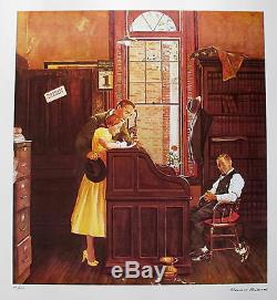 NORMAN ROCKWELL 1978 Signed Limited Edition Lithograph MARRIAGE LICENSE