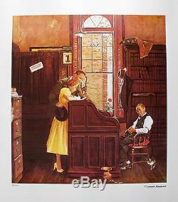 NORMAN ROCKWELL 1978 Signed Limited Edition Lithograph MARRIAGE LICENSE