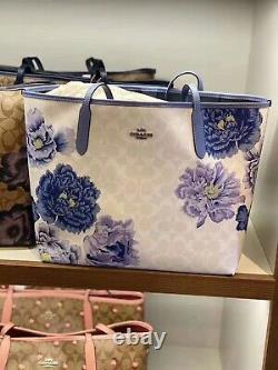 NWT COACH City Tote In Signature Canvas With Kaffe Fassett Print