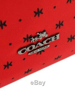 NWT COACH DISNEY Mickey Charles Backpack Prairie Bandana Print Bright Red F59358