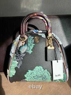 NWT COACH x Kaffe Fasset Marleigh Satchel crossbody floral print black