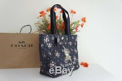 NWT Coach 91116 LIMITED ED X Disney Tote Bag With Rose Bouquet Print & Thumper