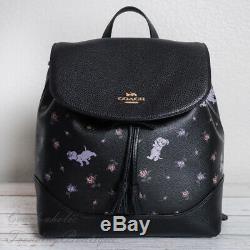 NWT Disney X Coach 91127 Elle Backpack with Dalmatian Floral Print Limited Edition