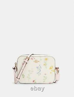 New COACH Mini Camera Bag In With Spaced Wildflower Print Chalk Multi