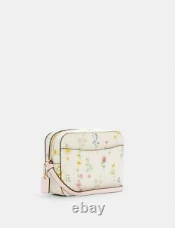 New COACH Mini Camera Bag In With Spaced Wildflower Print Chalk Multi