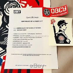 New Large Format Obey Letterpress Signed Shepard Fairey Liberte Egalite Print