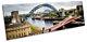 Newcastle Quayside Tyne Bridge Canvas Wall Art Panorama Framed Print