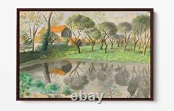 Newt Pond 1932 Large Canvas Wall Art Float Effect/frame/picture/poster Print