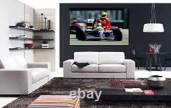 Nigel Mansell Ayrton Senna F1 Canvas Wall Art Print 1991 British Grand Prix