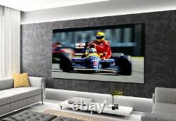 Nigel Mansell Ayrton Senna F1 Canvas Wall Art Print 1991 British Grand Prix