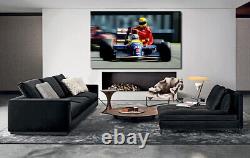 Nigel Mansell Ayrton Senna F1 Canvas Wall Art Print 1991 British Grand Prix