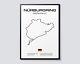 Nürburgring Germany Grand Prix Poster, Modern Graphic F1 Wall Art Print