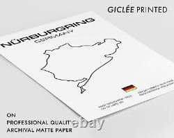 Nürburgring Germany Grand Prix Poster, Modern Graphic F1 Wall Art Print