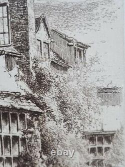 ORIGINAL ETCHING ARTWORK Peter Grahame A Cotswold Home Broadway 41x31cm