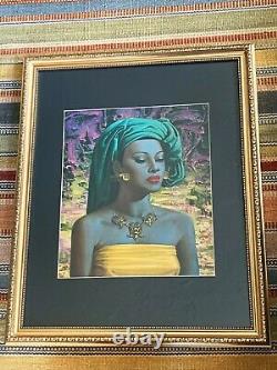 ORIGINAL RARE Tretchikoff Balinese Girl 1969 Large Framed Vintage Art Print