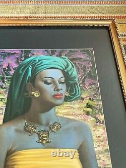 ORIGINAL RARE Tretchikoff Balinese Girl 1969 Large Framed Vintage Art Print