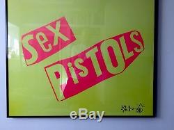 ORIGINAL SEX PISTOLS Promo Poster From 1977 Signed By the Artist Jamie Reid
