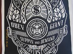 Obey Giant Supply & Demand Set 2004 Shepard Fairey Poster #/300 Signed Red Black