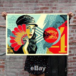 Obey Sheperd Fairey Fan the Flames Signed And Numbered Edition Print Of 550