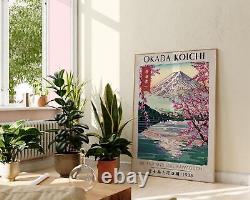 Okada Koichi Exhibition Print, Traditional Japanese Ukiyo-E Wall Art, Mount