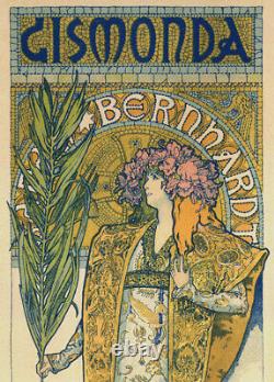 Original 1896 Gismonda by Alphonse Mucha Maîtres de l'Affiche Plate 27