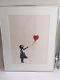 Original Banksy'girl With Balloon' Unsigned Print With Coa