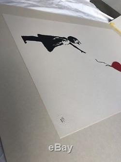 Original Banksy'Girl With Balloon' Unsigned Print With COA