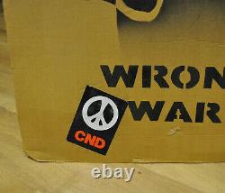 Original Banksy'Wrong War' Grin Reaper Iraq War Demonstration Placard c. 2003