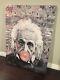Original Crisp Albert Einstein Canvas Money Bazooka Street Pop Art Kaws Banksy